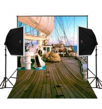 Задний фон для детской фотосъемки с изображением корабля и пиратского корабля 2024 - купить недорого