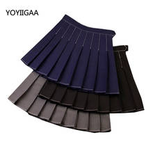 High Waist Pleated Mini Skirts Zipper A-line Sailor Women's Skirt Fashion Spring Summer School Style Skirts Ladies Girls Skirt 2024 - buy cheap