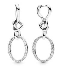 Original 925 Sterling Silver Heart Interweaved Fashion Earrings For Earring Women Gift  Jewelry 2024 - buy cheap