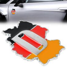 Insignia de aleación de aluminio 3D de la bandera de Alemania, pegatinas de emblema delantero de la carrocería del coche, calcomanía deportiva de carreras para motocicleta y automóvil 2024 - compra barato