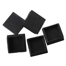 Tampas de tubo de plástico quadrado, 5 peças plugues de tubo 50mm x 50mm 2024 - compre barato