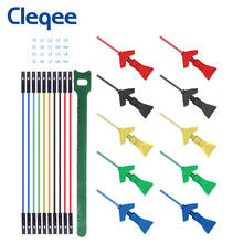 Cleqee SMD IC Logic Analyzer cable Test hooks Probe kit mini Grabber Internal Spring clips Silicone Dupont Lead for oscilloscope 2024 - buy cheap