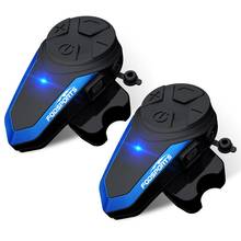 Fodsports-BT-S3 Intercomunicador para casco de motocicleta, auriculares inalámbricos con Bluetooth, impermeable, 1000M, 2 uds. 2024 - compra barato