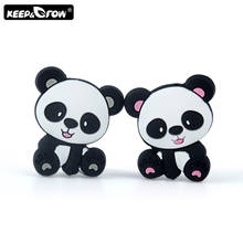 Keep&Grow 5Pcs Panda Perle Silicone Beads Animal Teething Beads BPA Free Baby Teething Toys DIY Mordedor Beads Baby Products 2024 - buy cheap