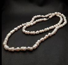 20mm white baroque double Pearl necklace natural Freshwater PEARL Women Jewelry 35cm 43cm 15'' 17'' 2024 - buy cheap