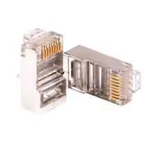 Adaptador de conector de Cable de red, Conector de cristal Cat6, RJ45, Modular, Rj-45, con escudo de Metal, para TV/TV Box/Router/ADSL, 10/20/50 Uds. 2024 - compra barato