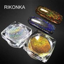 Laser Gold Silver Holographic Shiny Nail Glitter mirror powder for nail Gel Polish Magic Mirror Effect Manicure for Nail Art 2024 - buy cheap