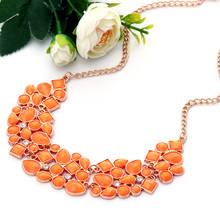 Hesiod-joyería de aceite de naranja para mujer, collar llamativo para fiesta de boda, gargantilla de diseño corto 2024 - compra barato