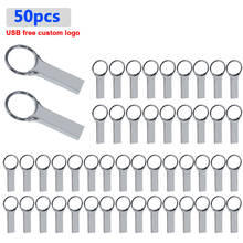 50pcs logo free pen drive 64gb 32 gb USB flash drive pendrive USB stick 16gb 8gb memory stick real capacity usb 2.0 flash stick 2024 - buy cheap