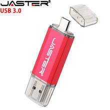 JASTER 2 in 1 USB 3.0  OTG Flash Drive 128GB 64GB 32GB cel USB Pendrive 16GB memoria Stick Pen Drive for Type C Devices 2024 - buy cheap