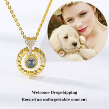 Personalized Custom Name/Photo Projection Necklace Female 100 Languages I Love You Pendant Necklace Romantic Memory Wedding Gift 2024 - buy cheap