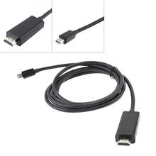 Mini 1.8m 1080p displayport hdmi 1.4 cabo dp para hdmi adaptador ativo porta de exibição hdmi conector conversor cabo apto para dell 2024 - compre barato