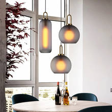 Modern LED E27 Pendant Lights Luxury Restaurant Lamps Nordic Bar Bedroom Bedside Glass Ball Single Hanging Lamp 2024 - buy cheap