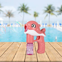 Dolphin blower bolha máquina automática bolha arma para crianças bolhas de sabão plástico verão ao ar livre brinquedos para o presente das crianças 2024 - compre barato
