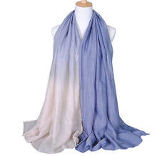 Bufanda con purpurina estampada para mujer, Hijab de viscosa con degradado, pañuelos largos de Pashmina, chales de doble Color, 1 unidad 2024 - compra barato