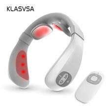 KLASVSA Smart Electric Neck Massager Far Infrared Heating Cervical Vertebra Physiotherapy Massger Massager Relaxation 2024 - buy cheap