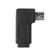 90 ° левый и правый угловой мини USB 5-контактный гнездовой адаптер синхронизации данных Micro USB 2022 - купить недорого