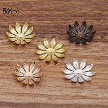 BoYuTe (50 Pieces/Lot) 9*19.5MM Stamping Brass Metal Flower Materials Diy Hand Made Jewelry Accessories 2024 - buy cheap