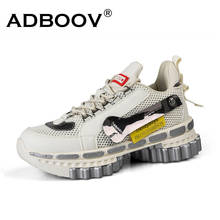 ADBOOV Novas dos homens de Moda Calçados Esportivos Malha Respirável Lace Up Sneakers Homens Engrenagem Forma das Crianças Sola de Sapatos Casuais 2024 - compre barato