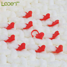 Looen 50pcs/lot Heart Shaped Stitch Holders DIY Needle Arts Craft Plastic Knitting Crochet Locking Stitch Markers Sewing Tools 2024 - buy cheap