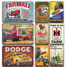 Farmall Truck Tin Poster Sign Vintage Farm trucks Metal Signs Art Wall Sticker Tin Plate Sign Retro Farmhouse Shop Metal Plaque 2024 - buy cheap