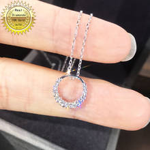 100% 18K white gold natural diamond necklace all use 0.25ct diamond and have certificate HM013 2024 - buy cheap