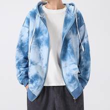 Moletom com capuz outono inverno masculino feminino casual jaqueta larga com zíper manga comprida roupa de rua 2024 - compre barato