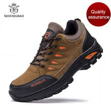 Zapatos de senderismo para hombre, zapatillas impermeables antideslizantes para escalada de montaña, con cordones, talla grande 44 2024 - compra barato