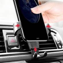 Suporte de telemóvel no carro a gravidade,, clipe de montagem no ventilador, não magnético para o iphone x 7 2024 - compre barato