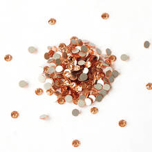 Light Peach Color 2000NoHF Rhinestone Mix Size SS3-SS34 Non Hotfix Flatback Rhinestones For 3D Nail Art Gems 2024 - buy cheap