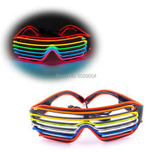 Новый мини-вентилятор светодиодный очки светящиеся неоновые светильник очки костюм свечение вечерние EL очки оригинальные подарок 2024 - купить недорого