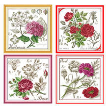 Joy Sunday Cross Stitch Kits Shadows of Flowers Stamped Printed 11CT 14CT Counted Printing Crafts Kit Embroidery Needlework Sets 2024 - buy cheap