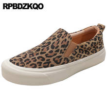 Wide Fit Shoes Ladies China Chinese Flats Comfy Suede Leopard Print Women Casual Sneakers Platform Designer Trainers Lace Up 2024 - buy cheap