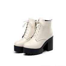 Botas impermeables para mujer, botines de talla grande 9, 10, 11-13, con cremallera lateral y encuadernación cruzada 2024 - compra barato