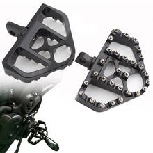 Reposapiés para motocicleta MX Offroad, estribo Bobber ancho, para Harley Sportster, Dyna, Touring Street, Vrod, VRSC 2024 - compra barato