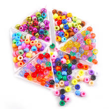 100Pcs/Bag 8.5mm Big Hole Beads Mixed Color Acrylic Plastic Smooth Round Ball Spacer Loose Beads Diy Jewelry Making 2024 - buy cheap