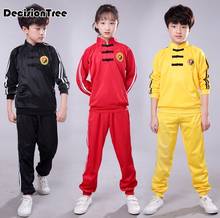 Uniforme chino wushu kungfu, ropa de artes marciales, traje de rendimiento para niños, conjuntos de kick boxing para niños, niñas y niños, 2021 2024 - compra barato