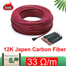 12K Carbon Thermal Floor Cable, Carbon Fiber Heating Wire, Heating Wire, New Type Infrared Heating Cable 2024 - buy cheap