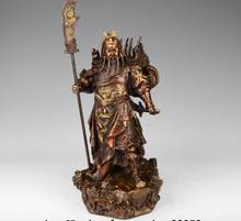 Estatua General de la espada del dragón, estatua China de cobre rojo, Guan, Gong, Guan, Yu, Buda 2024 - compra barato