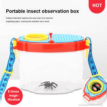 Ciência quebra-cabeça brinquedo inseto caixa de coleta inseto caixa de observação para sala de aula ao ar livre lupa crianças brinquedos educativos 2024 - compre barato