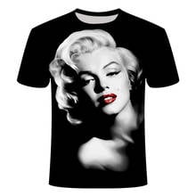 Marilyn/Monroe T-shirt Summer 2021 Fashion Top 3D Printing Beauty Harajuku Figure Men's and Women's Short Sleeve Clothing 2024 - buy cheap