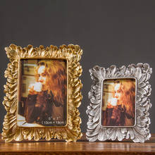 Retro Resin Photo Frame Gold Picture Frame Home Decor Photography Props Wedding Pictures Frames Gifts Desk Decoration Ornament 2024 - buy cheap
