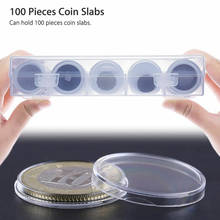 Fashion Brand New Hot Sales 100pcs Clear Round Plastic Coin Capsule Container Storage Box Holder Case 2024 - buy cheap