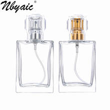 Nbyaic 50pcs 50ml high-end perfume sub-bottling 30ml portable square transparent glass bottle perfume spray bottle 2024 - buy cheap