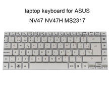 Peças de substituição para teclado de notebook, para gateway nv47 nv47h nv47h04c ms2317 sp, branco espanhol, peças para laptop 2024 - compre barato