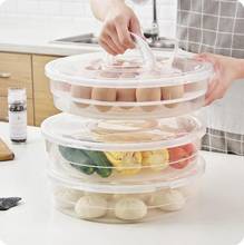 Prateleira transparente portátil para cozinha, redonda, para armazenamento de ovos, frigorífico doméstico, recipiente para comida 2024 - compre barato