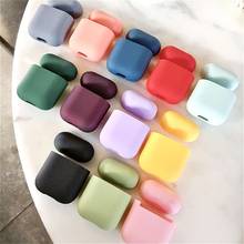100Pcs Original For Apple Airpods 1 2 Wireless Bluetooth Earphone Case Candy Color For AirPods Frosted PC Hard Cute Cover Box 2024 - buy cheap