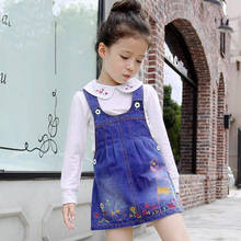 DIIMUU  Kids Girl Suspenders Skirts Summer Girls Sundress Denim Jumper Skirts Children Baby Clothes 3 4 5 6 Years 2024 - buy cheap