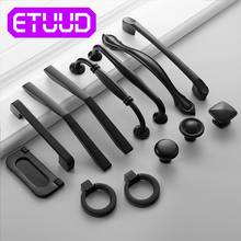 ETUUD Kitchen Handles Drawer Knobs Black Handles for Furniture Cabinet Knobs and Handles Cabinet Pulls Cupboard Handles Knobs 2024 - buy cheap