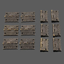 12Pcs Vintage Jewelry Boxes Small Hinge Antique Bronze Cabinet Hinges Furniture Accessories Furniture Fittings With Screws 2024 - buy cheap
